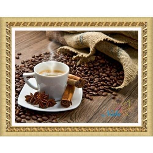 Coffee Round diamond mosaic painting diamond embroidery cross stitch - 3d diy beaded picture beadwork sale 3207R