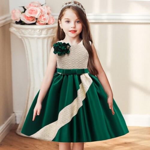Summer Flower Kids Dresses For Girls Children Clothing Party Wedding Ball Grown Princess Elegant Dress Girl Clothes 8 10 Years