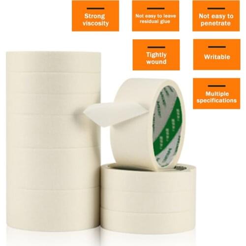 Masking Tape 9/12/15/18/24/36/48mm Car/House Spray Paint Masking/Cover Painting Wrinkle Paper Glue Single Side Adhesive Tape