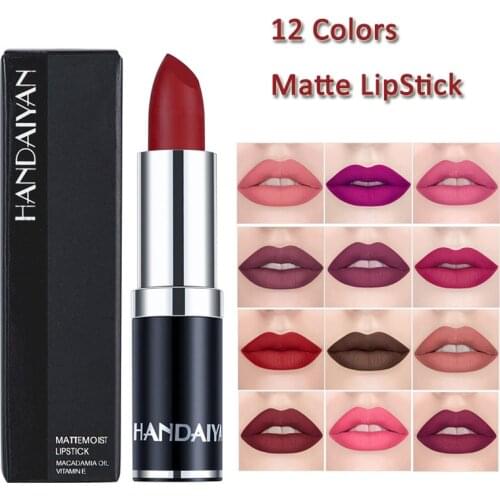 Matte Lipstick Long Lasting Moisturize Silky Soft Easy Cover Lippie For Women Female Lip Beauty Bright Paint Cosmetics Makeup
