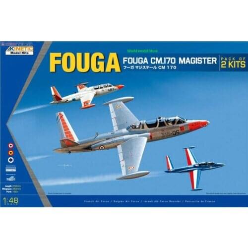 Kinetic 1/48 Fouga CM.170 Magister Pack Of 2 Kits K48051 Model Kits