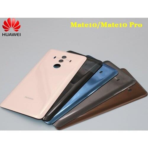 Original Huawei Mate 10 Pro Battery Cover Glass Back Panel Rear Door Housing Case For Huawei Mate 10 Replacement & Camera Lens