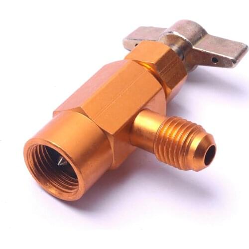 1/4" ACME Thread Refrigerant Can Tap Bottle Opener Aluminum Connecting Manifold Gauge Car Auto A/C System Charging Hose
