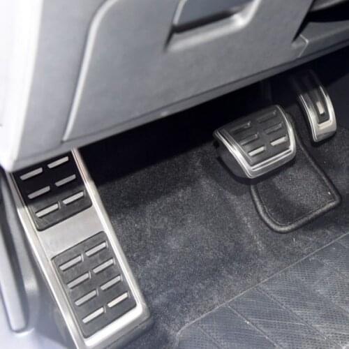 AOSRRUN Stainless Steel Accelerator pedal Pedal Include Footrest Gas Brake Pedal For Skoda Octavia A7 MK3 2014-2017