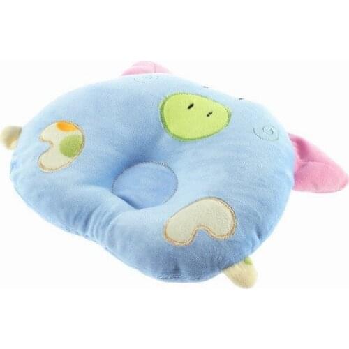 New Soft Cotton Piggy Pig Shaped Baby Newborn Infant Toddler Sleeping Support Pillow Prevent Flat Head Flathead Gift