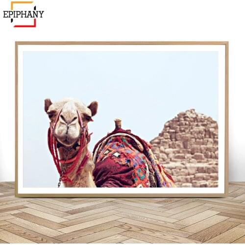 Camel Print Morocco Art Prints Boho Decor Modern Desert Animal Posters Llama Canvas Painting Wall Pictures for Living Room