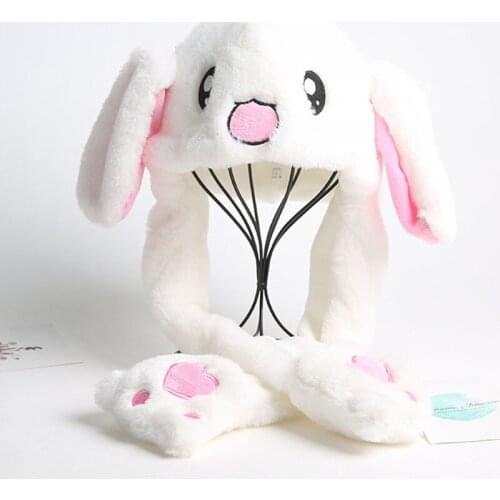 Kpop Funny Rabbit Ears Hat Cute Cartoon Embroidery Animals Women Girl Hat