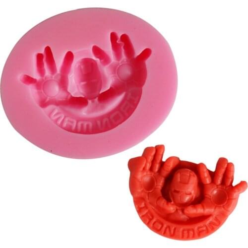 1Pcs Iron Man Silicone Cake Mold Chocolate Mold Decorating Fondant 3D Shape Ice Mold Baking Tool Cake Decorating Tools Cake Tool