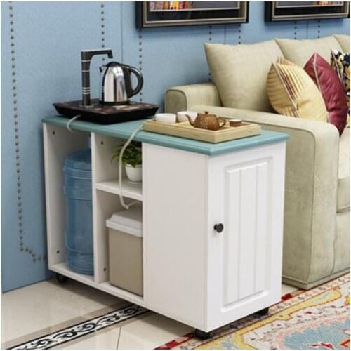 Modern minimalist sofa side cabinet side coffee table Nordic light luxury corner several moving rack balcony tea cabinet tea tab