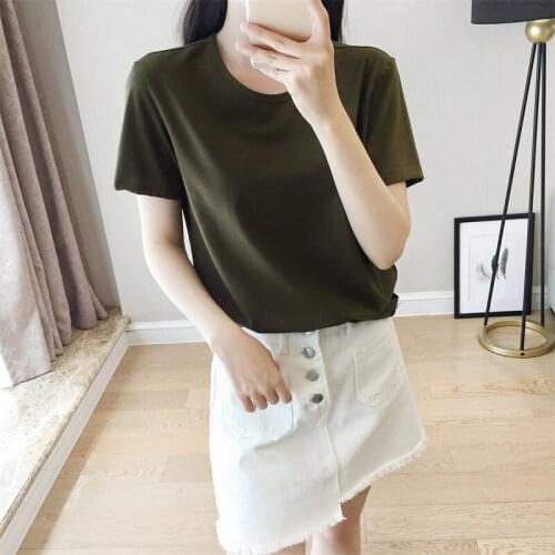 Женские однотонные футболки YAXOO China At AliExpress