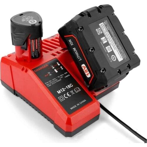 M12 M14 M18 Charger for Milwaukee 14.4V 18V 10.8V 12V Li-ion Battery 48-11-1815 48-11-1820 48-11-1840 48-11-1850 48-11-1828