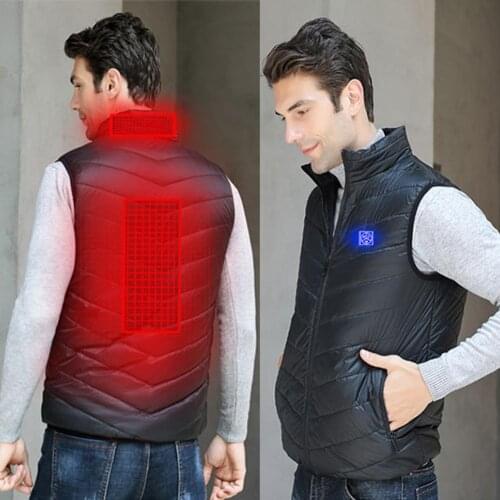 Electric Heated Vest Jacket For Motorcycle Waterproof Intelligent Infrared Heating Vest USB Charging Keep Warm Thermal Coat