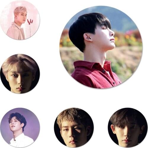 58mm Monsta X KPOP Boy Icons Pins Badge Decoration Brooches Metal Badges For Backpack Decoration
