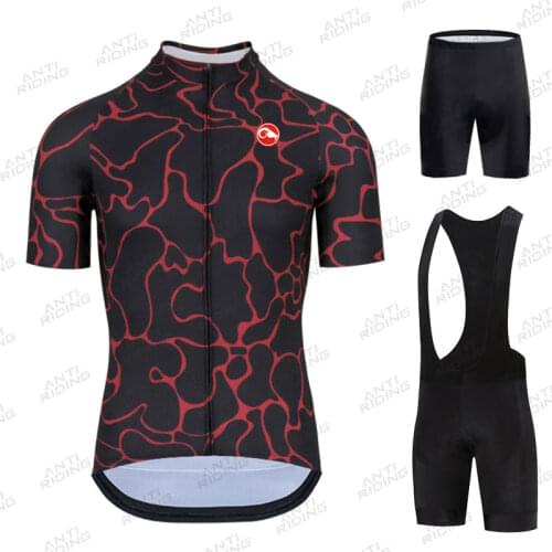 2021 Cycling Jersey Set Men Cycling Clothing Suits Quick Dry Bicycle Breathable Mtb Cycling Sportswear Short Sleeve Bike Uniform