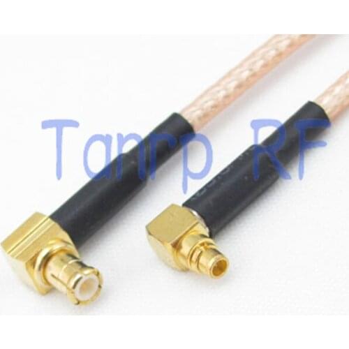 50CM Pigtail coaxial jumper cable RG316 extension cable 20in MMCX male to MCX male both right angle RF adapter connector