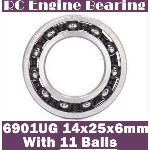 6901UG RC Engine Bearing 14x25x6 mm ABEC-3 ( 1 PC ) 6901 UG ID 14mm With 11 Balls Glow Plug Model R/C Engines Ball Bearings