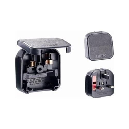 100pcs UK Power Adapter With 5A Fuse 3 Pin EU European To UK British Travel Plug Adapter AC Charger Electric Power Cord Socket