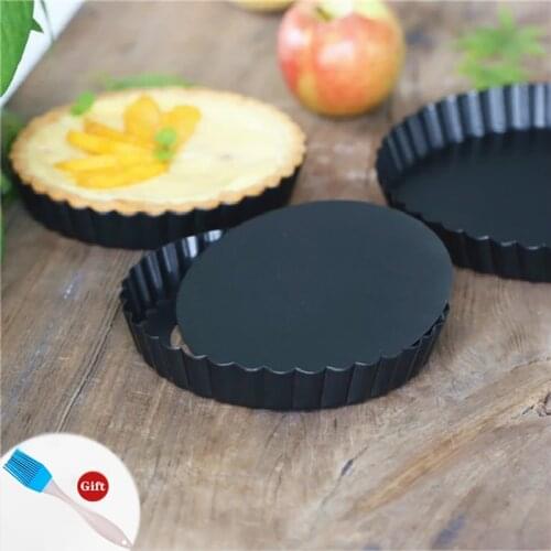 Non-Stick Tart Quiche Flan Pan Molds Pie Pizza Cake Round Mould Removable Loose Bottom Fluted Heavy Duty Pie Pan Bakeware