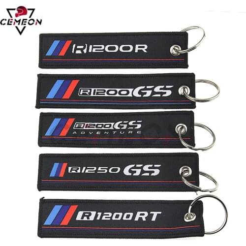 Motorcycle keychain pendant For BMW R1200R R1200GS R1200RT R1250GS R1200GS ADVENTURE badge embroidery key ring