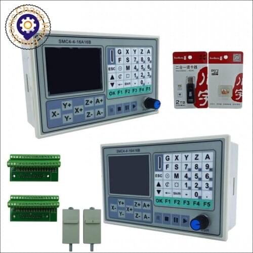 SMC4-4-16A16B Offline CNC controller 50KHZ CNC 4 Axis Breakout Board Carving Control System Engraving Machine Control SHAOGECNC