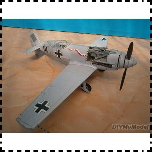 DIYMyModeI German Mercedes me-209 V4 fighter DIY Handcraft Paper Model KIT Handmade Toy Puzzles Gift Movie props