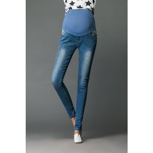 40-220KG Big Fat Pregnant Woman Stretch Jeans Denim Maternity Jeans Pencil Trousers Clothes for Pregnant Women Pregnancy Pants