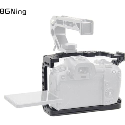 Camera Cage for Canon EOS R ILDC Camera Form-fitting w Arca Swiss Baseplate Arri Hole Cold Shoe Video Film Movie Rig Stabilizer