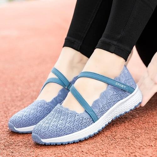 Womens Flats Shoes Casual Mesh Sneakers Soft Walking Shoes Breathable Fashion Summer Tenis Women Footwear Zapatos De Mujer