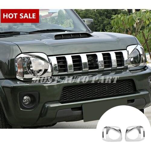 ABS Chrome Bird Style Front Headlight Cover 2pcs For Suzuki Jimny 2007-2017 Silver/Black/Red Car accesories interior Car Trim