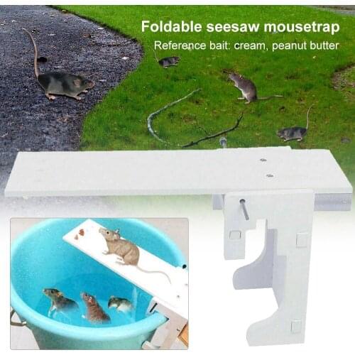 Seesaw Mousetrap Infinite Loop Using Rodent Killer Household Wooden Mousetrap Bucket Continuous Mechanical Mousetrap Tool