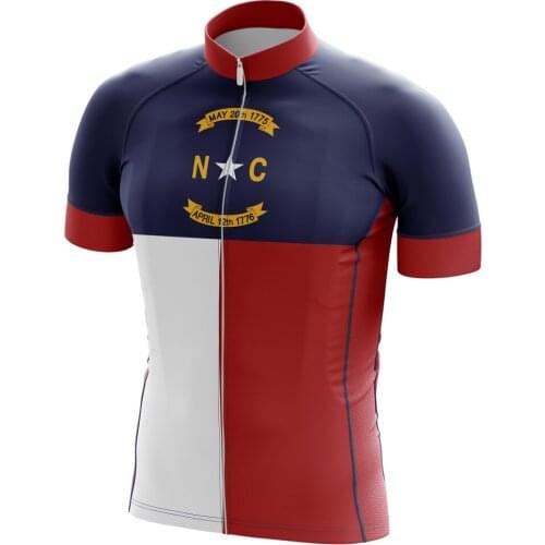 HIRBGOD 2020 New North Carolina Men Cycling Jersey Breathable Short Sleeve Bike Shirt Summer Road Bicycle Clothing,TYZ386-01