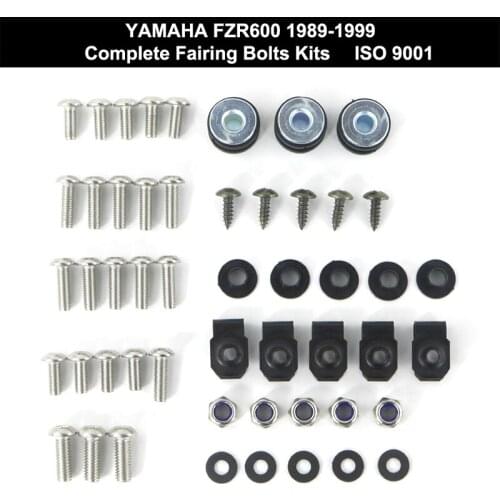 Fit For Yamaha FZR600 1989-1999 Full Fairing Bolts Kit Speed Nuts Screws Kit Stainless Steel