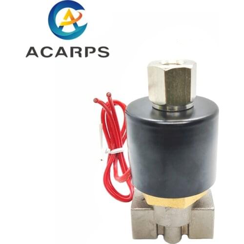 1/4" Normally Open Stainless Steel 2 Way Solenoid Valve AC220V DC12V