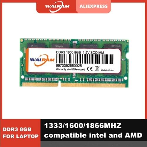WALRAM memoria ram ddr3 8gb 1600mhz 8 gb intel ddr3 ecc reg 1333 1866MHZ Memoria Ram For Laptop Dimm memoria ram Notebook RAM