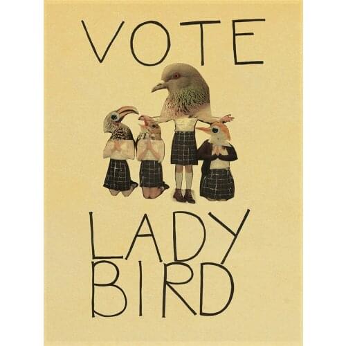 Vintage Movie Lady Bird Retro DIY Cross Stitch 11CT Embroidery Kits Craft Needlework Set Printed Canvas Cotton Wholesale