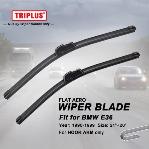 Wiper Blade for BMW 3 SERIES E36 (1990-1999) 1set 21"+20",Flat Aero Beam Windscreen Wiper Frameless Soft Blades