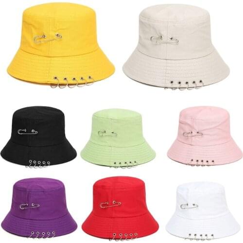 Packable Fishing Hat Hunting Summer Travel Bucket Cap Hat for Unisex Women Men Camping Outdoors Hat with Clip Pin Design