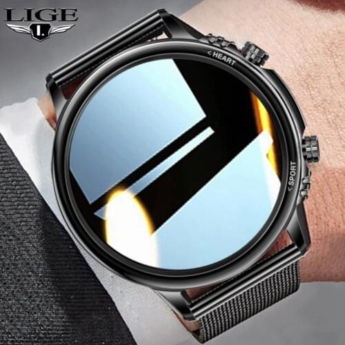 LIGE Reloj Inteligente Smart Watch Men 2021 IP67 Waterproof Heart Rate Monitoring Android Smartwatch Smart Watch for Men Women