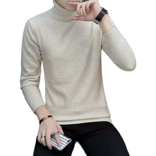 Sweaters For Men,Mens Winter SWweater,Fall/Winter Mens Turtleneck, Solid Color Pullover, Slim Style, Knit Base, 6 Colors, M-3X