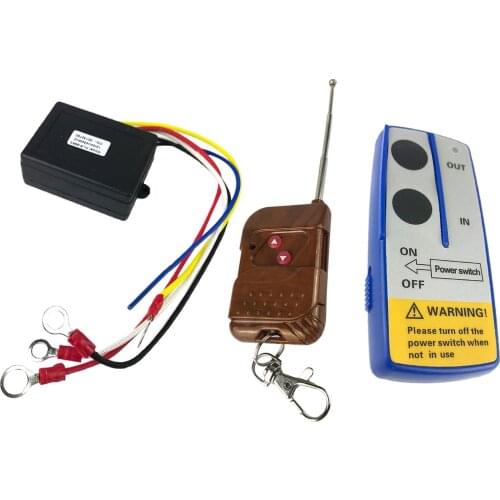 Universal 12V 75ft Car Winch Wireless Remote Control Switch System Kit Car Detector for Trailer Truck ATV