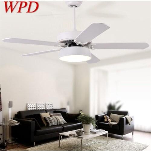 WPD Ceiling Fan With LED Light Kit Remote Control 3 Colors Modern Home Decorative for Rooms Dining Room Bedroom Restaurant