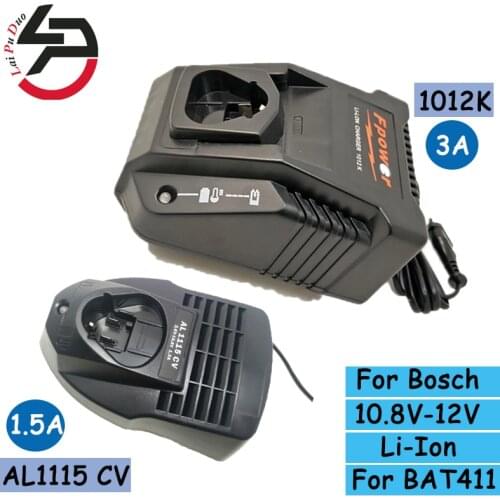 For Bosch 10.8V 12V AL1115CV 1012K Li-Ion Battery Charger For BAT411 BAT412 BAT413 Replacement Cordless Drill Battery Charger