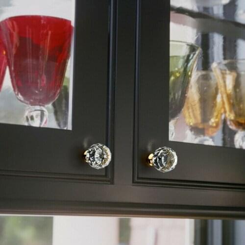 1Pcs Nordic Style Diamond Shape Design Crystal Glass Door Knobs Cupboard Drawer Furniture Cabinet Door Wardrobe Handle