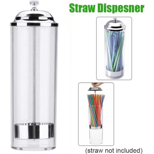 1pc Straw Dispenser Holder Plastic Kitchen Accessories Portable for Party Supplies 9*28.5cm (straw not included)