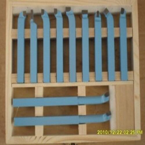 10*10mm 11pieces JB-56 Precision hard alloy Turning Tool, lathe tool Kits cutter, cutting tools with wooden case