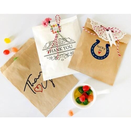 10/20PCS Kraft Paper Red love letters Bags Candy Gift Food Packaging Postcard Bag Wedding Birthday Party Decoration Bags