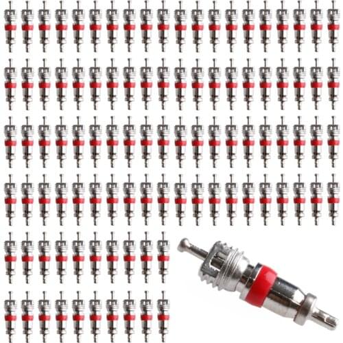 100Pcs/Set Car Replacement Tire Tyre Valve Stem Core Part New