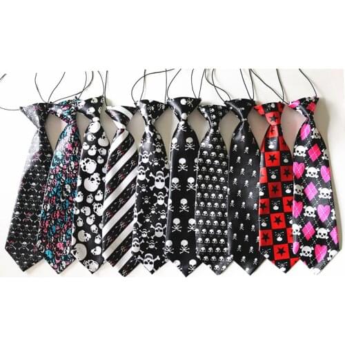 100PC/Lot Halloween Dog Accessories Skulls Pattern Large Dog Neckties Pet Dog Ties Pet Supplies