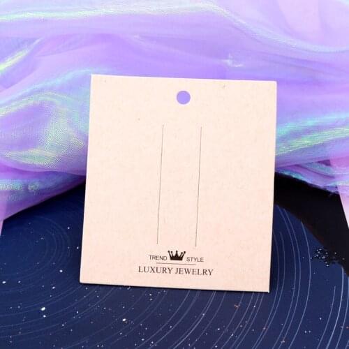 100pcs/lot Hot Fashion Hairpin Display Cards 8x9cm Trendy Style Beige Special Paper Cards Hair Accessories Packing Jewelry Tags