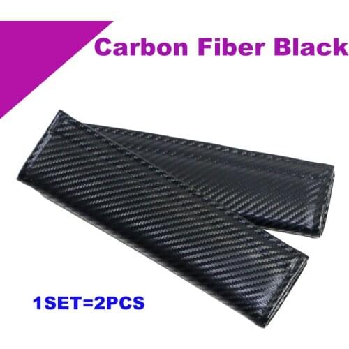 2pcs Carbon Fiber Black Safety Seat Belt Seatbelt Cover Case Pads Car Interior Accessories for BMW VW MAZDA VOLVO NISSAN audi